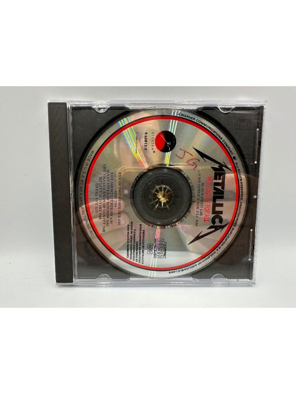 Metallica - ...And Justice For All CD 1988 Elektra Records Heavy Metal Album VG+
